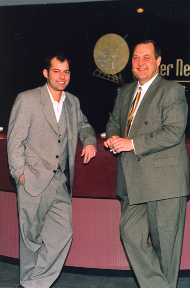 Kyle Bacon (Left) and Dave Koch (Right) standing in Fiber Network Solutions' Lobby